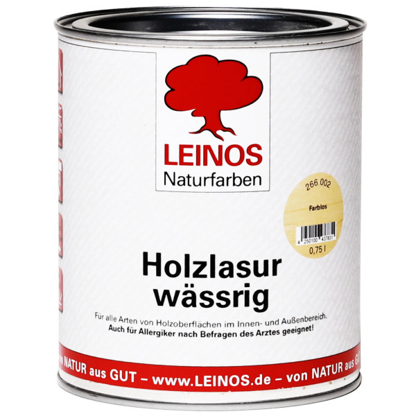 Holzlasur wässrig 266 Hellgrau 0,25l für innen und außen