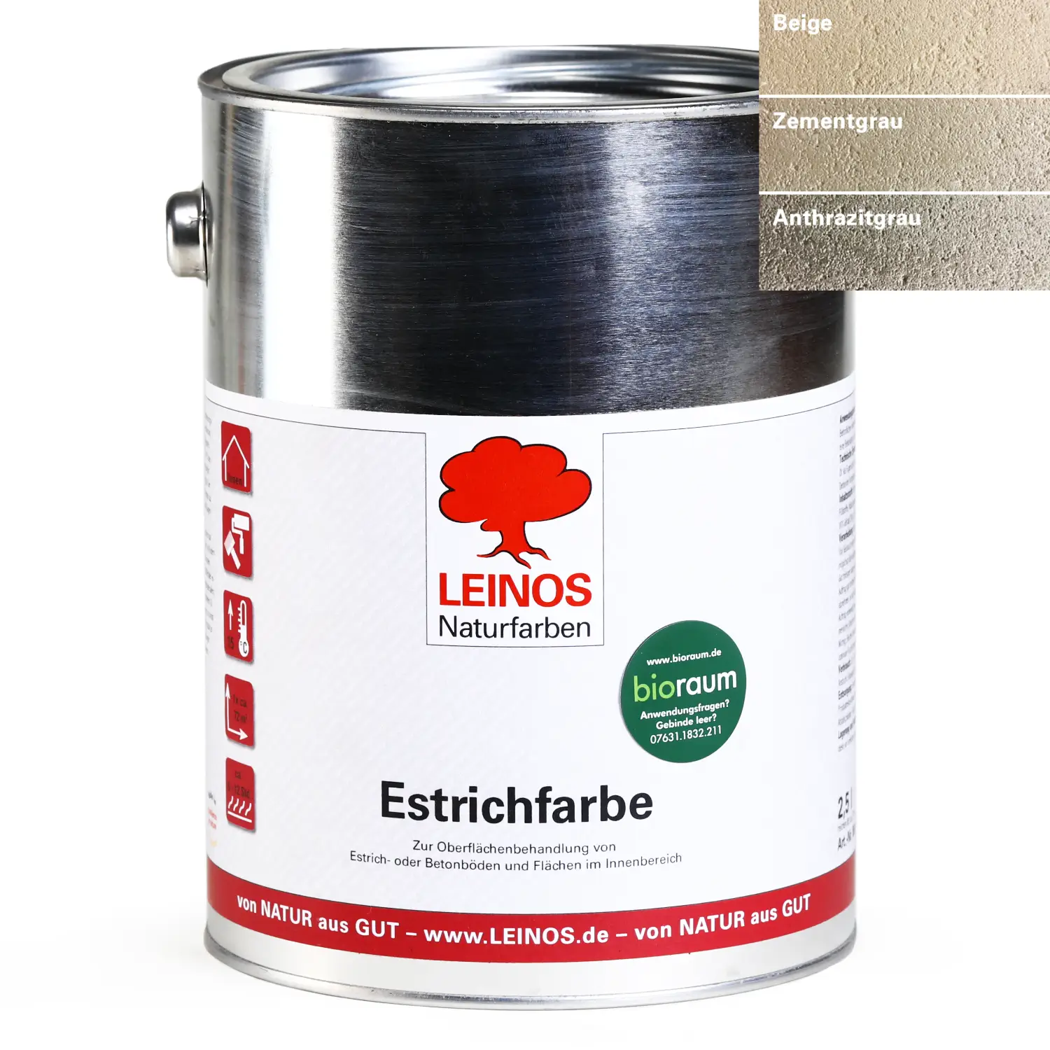 Estrichfarbe 860 Zementgrau 0,75l