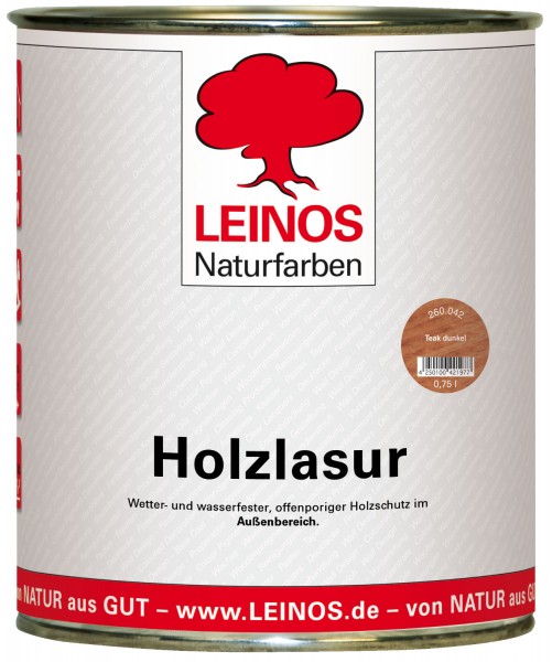 Holzlasur für außen 260 Teak Dunkel 0,75l