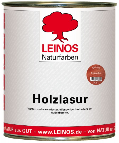 Holzlasur für außen 260 Nordisch Rot 0,75l